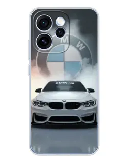 Чехол для OPPO Reno 15 Pro с картинкой «BMW в белом дыму» Чехол для OPPO Reno 15 Pro с картинкой «BMW в белом дыму»
