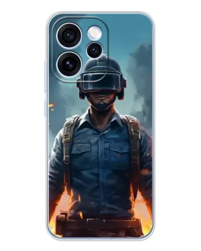 Чехол для OPPO Reno 15 Pro с картинкой «PUBG — реалистичный герой»