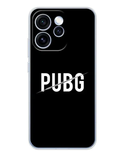 Чехол для OPPO Reno 15 Pro с картинкой «PUBG — белый логотип»
