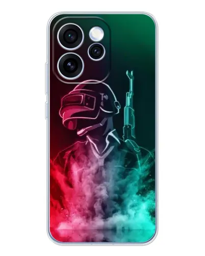 Чехол для OPPO Reno 15 Pro с картинкой «PUBG — огненный воин»