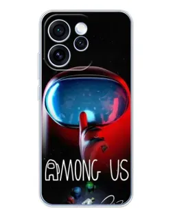 Чехол для OPPO Reno 15 Pro с картинкой «Красный импостер — макро»