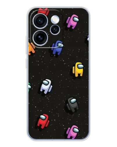 Чехол для OPPO Reno 15 Pro с картинкой «Космический паттерн Among Us»
