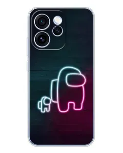 Чехол для OPPO Reno 15 Pro с картинкой «Among Us неон-арт»