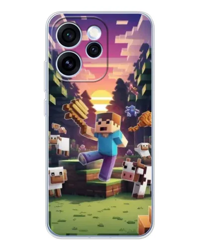 Чехол для OPPO Reno 15 Pro с картинкой «Стив на ферме»