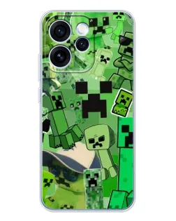 Чехол для OPPO Reno 15 Pro с картинкой «Криперы Minecraft»