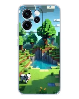 Чехол для OPPO Reno 15 Pro с картинкой «Minecraft летний день»