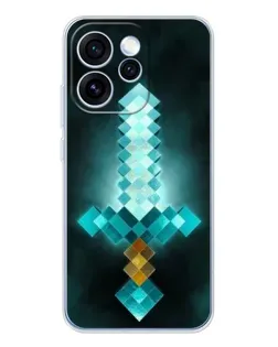 Чехол для OPPO Reno 15 Pro с картинкой «Алмазный меч неон»