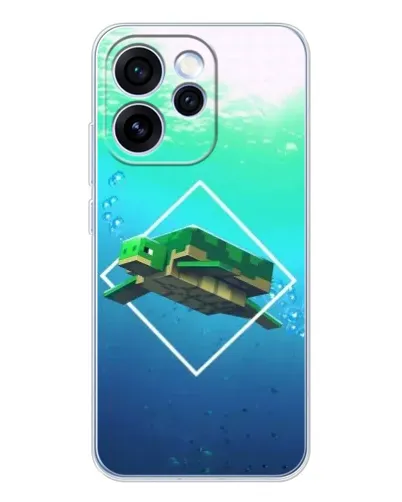 Чехол для OPPO Reno 15 Pro с картинкой «Черепаха Minecraft» Чехол для OPPO Reno 15 Pro с картинкой «Черепаха Minecraft»