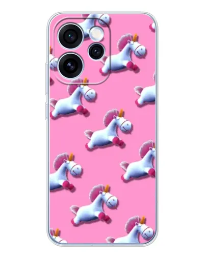 Чехол для OPPO Reno 15 Pro с картинкой «Единороги на розовом» Чехол для OPPO Reno 15 Pro с картинкой «Единороги на розовом»