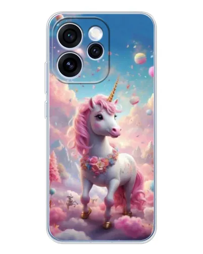 Чехол для OPPO Reno 15 Pro с картинкой «Единорог среди облаков» Чехол для OPPO Reno 15 Pro с картинкой «Единорог среди облаков»