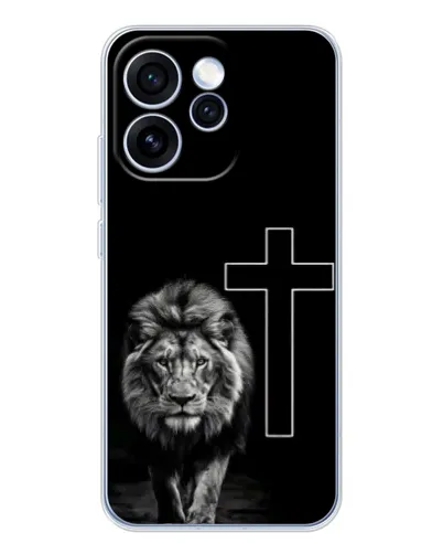 Чехол для OPPO Reno 15 Pro с картинкой «Лев и Крест» Чехол для OPPO Reno 15 Pro с картинкой «Лев и Крест»