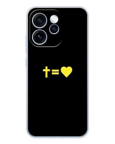 Чехол для OPPO Reno 15 Pro с картинкой «Сердце и Крест» Чехол для OPPO Reno 15 Pro с картинкой «Сердце и Крест»