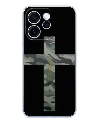 Чехол для OPPO Reno 15 Pro с картинкой «Милитари Крест» Чехол для OPPO Reno 15 Pro с картинкой «Милитари Крест»