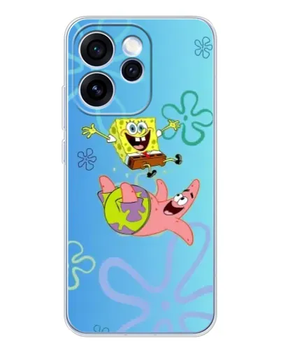 Чехол для OPPO Reno 15 Pro с картинкой «Спанч Боб и Патрик»