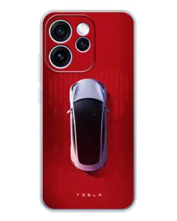 Чехол для OPPO Reno 15 Pro с картинкой «Tesla Top View»