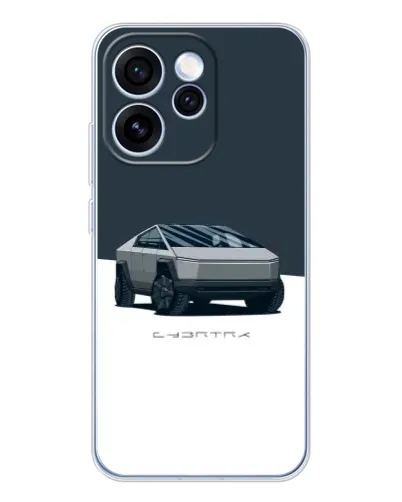 Чехол для OPPO Reno 15 Pro с картинкой «Серебристый Cybertruck Tesla» Чехол для OPPO Reno 15 Pro с картинкой «Серебристый Cybertruck Tesla»