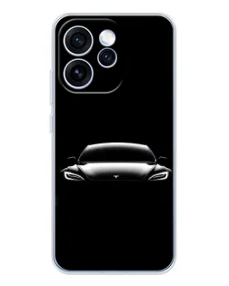 Чехол для OPPO Reno 15 Pro с картинкой «Фары Tesla Night»