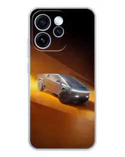 Чехол для OPPO Reno 15 Pro с картинкой «Cybertruck в пустыне»