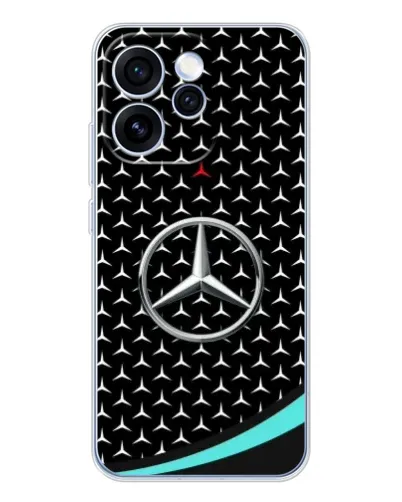 Чехол для OPPO Reno 15 Pro с картинкой «Mercedes — бирюзовый акцент»