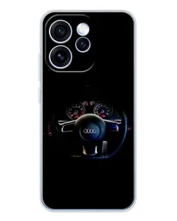 Чехол для OPPO Reno 15 Pro с картинкой «Салон Audi — руль»