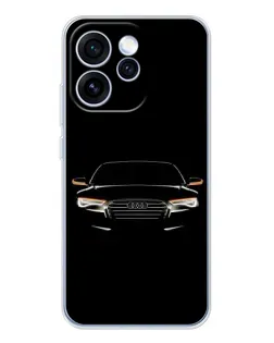 Чехол для OPPO Reno 15 Pro с картинкой «Audi — ночной контур»
