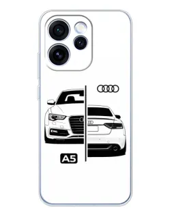 Чехол для OPPO Reno 15 Pro с картинкой «Audi — контрастный дизайн»