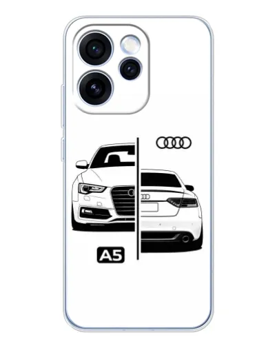 Чехол для OPPO Reno 15 Pro с картинкой «Audi — контрастный дизайн»