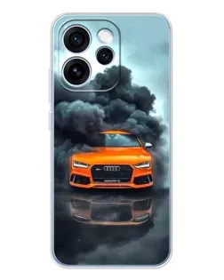 Чехол для OPPO Reno 15 Pro с картинкой «Audi в облаках дыма»