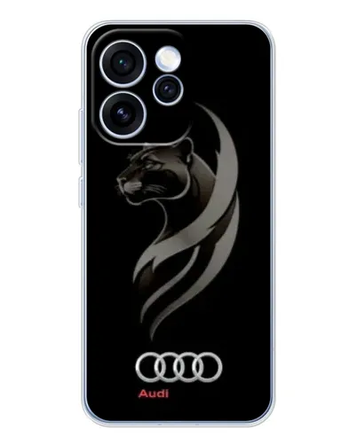 Чехол для OPPO Reno 15 Pro с картинкой «Графика — пантера и Audi»