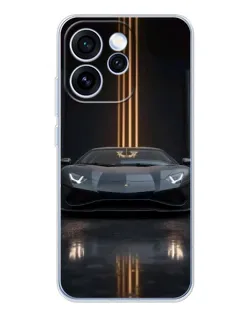 Чехол для OPPO Reno 15 Pro с картинкой «Lamborghini золотые линии» Чехол для OPPO Reno 15 Pro с картинкой «Lamborghini золотые линии»