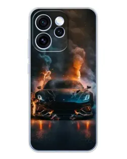Чехол для OPPO Reno 15 Pro с картинкой «Lamborghini дымная эстетика»