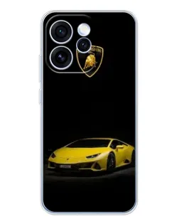 Чехол для OPPO Reno 15 Pro с картинкой «Lamborghini желтый акцент»