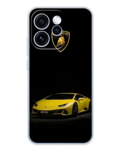 Чехол для OPPO Reno 15 Pro с картинкой «Lamborghini желтый акцент»