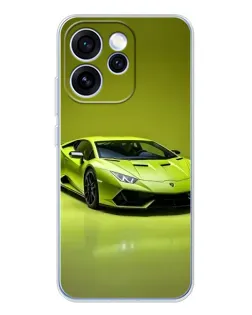 Чехол для OPPO Reno 15 Pro с картинкой «Салатовый Lamborghini Huracan»