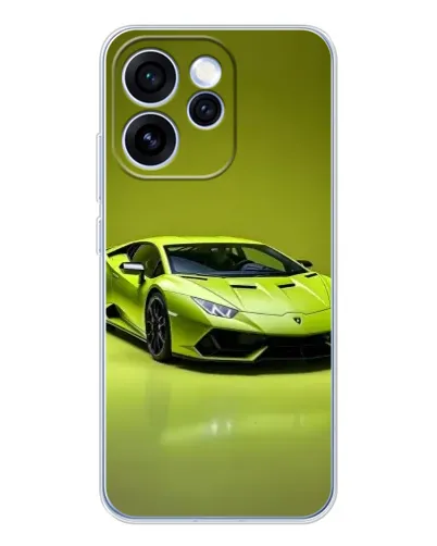 Чехол для OPPO Reno 15 Pro с картинкой «Салатовый Lamborghini Huracan»