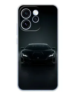 Чехол для OPPO Reno 15 Pro с картинкой «Черный Lamborghini Aventador»