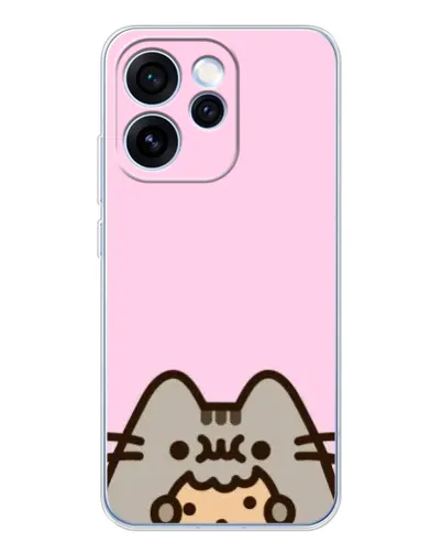 Чехол для OPPO Reno 15 Pro с картинкой «Pusheen и печенье» Чехол для OPPO Reno 15 Pro с картинкой «Pusheen и печенье»