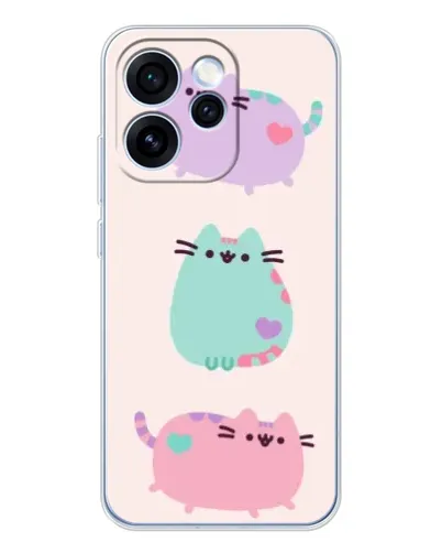 Чехол для OPPO Reno 15 Pro с картинкой «Pusheen трио» Чехол для OPPO Reno 15 Pro с картинкой «Pusheen трио»