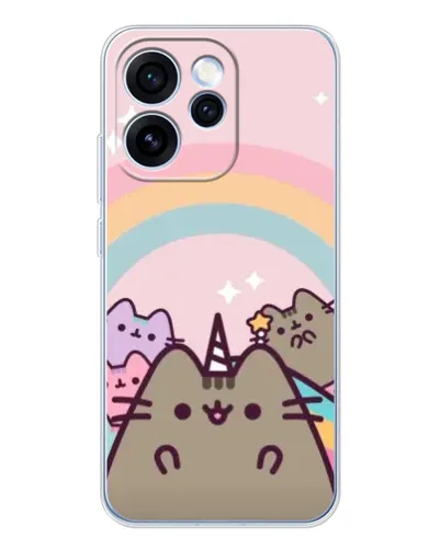 Чехол для OPPO Reno 15 Pro с картинкой «Единорог Pusheen» Чехол для OPPO Reno 15 Pro с картинкой «Единорог Pusheen»