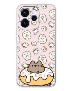 Чохол для OPPO Reno 15 Pro з картинкою «Пушин на пончику» Чохол для OPPO Reno 15 Pro з картинкою «Пушин на пончику»