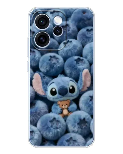 Чехол для OPPO Reno 15 Pro с картинкой «Стич и голубика» Чехол для OPPO Reno 15 Pro с картинкой «Стич и голубика»