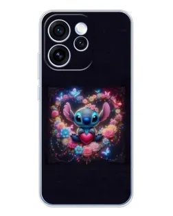 Чехол для OPPO Reno 15 Pro с картинкой «Stitch в цветах» Чехол для OPPO Reno 15 Pro с картинкой «Stitch в цветах»