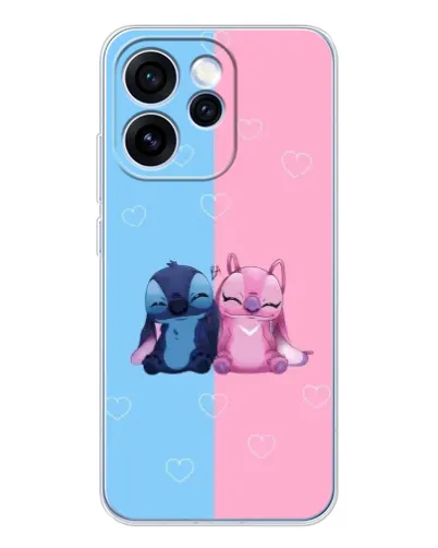 Чехол для OPPO Reno 15 Pro с картинкой «Stitch и Angel Love» Чехол для OPPO Reno 15 Pro с картинкой «Stitch и Angel Love»