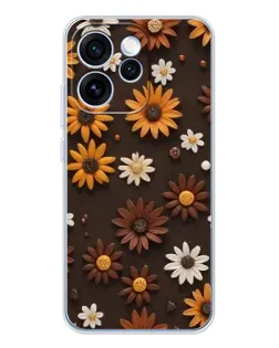 Чохол для OPPO Reno 15 Pro з картинкою «Візерунок з маленьких соняшників» Чохол для OPPO Reno 15 Pro з картинкою «Візерунок з маленьких соняшників»
