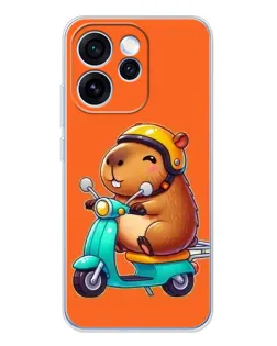 Чехол для OPPO Reno 15 Pro с картинкой «Капибара на скутере»