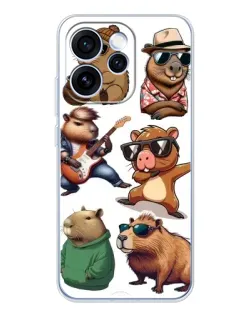 Чехол для OPPO Reno 15 Pro с картинкой «Крутые капибары музыканты»