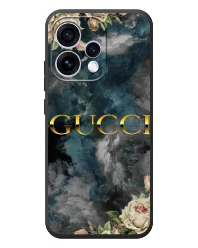 Чехол для OPPO Reno 15 с картинкой «Абстрактные цветы Gucci»