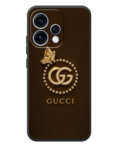 Чехол для OPPO Reno 15 с картинкой «Gucci — золотая бабочка»