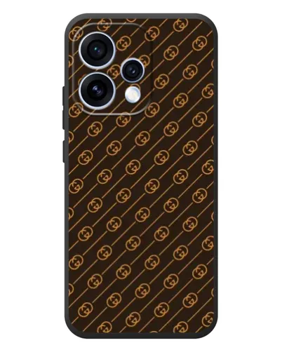 Чехол для OPPO Reno 15 с картинкой «Gucci — золотые диагонали»