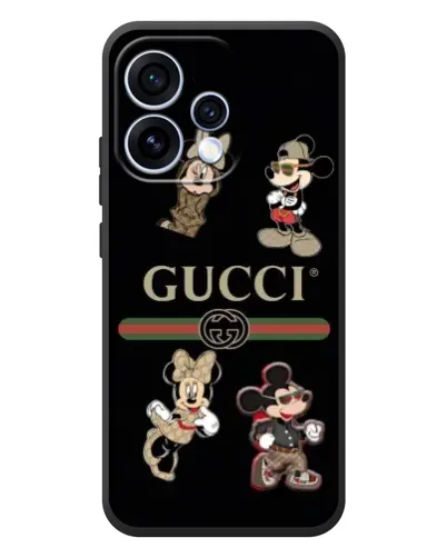 Чехол для OPPO Reno 15 с картинкой «Gucci — герои Disney и монограмма» Чехол для OPPO Reno 15 с картинкой «Gucci — герои Disney и монограмма»